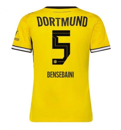 Borussia Dortmund Ramy Bensebaini #5 Kotipaita Naisten 2026-27 Lyhythihainen Borussia Dortmund Ramy Bensebaini #5 Kotipaita Naisten 2026-27 Lyhythihainen